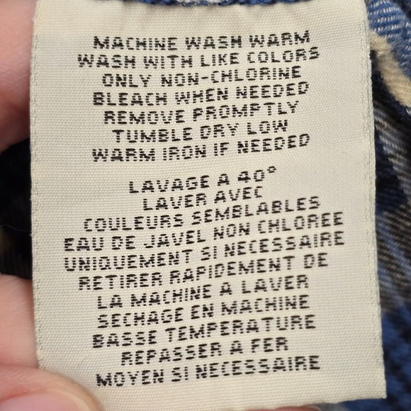 Denim & Supply Shirt Womens Large Blue Plaid Button Up Long Sleeve Casual Fall - Picture 7 of 12